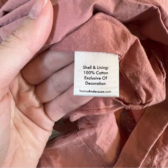 ✨ Hanna Andersson Apron Dess in Pink Shadow Girl’s 10 - Picture 7 of 15